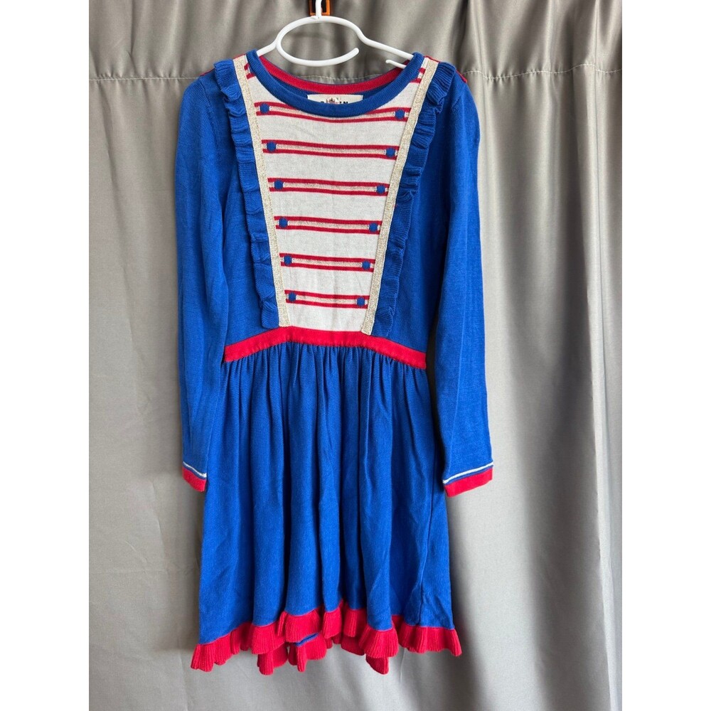 NWOT Mini Boden Nutcracker Knitted Dress 7/8